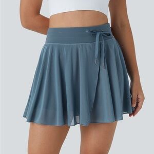 Halara Mini Skirt Blue Active Casual High Waisted Size Large